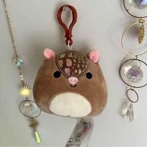 Squishmallow Armadillo Clip Keychain